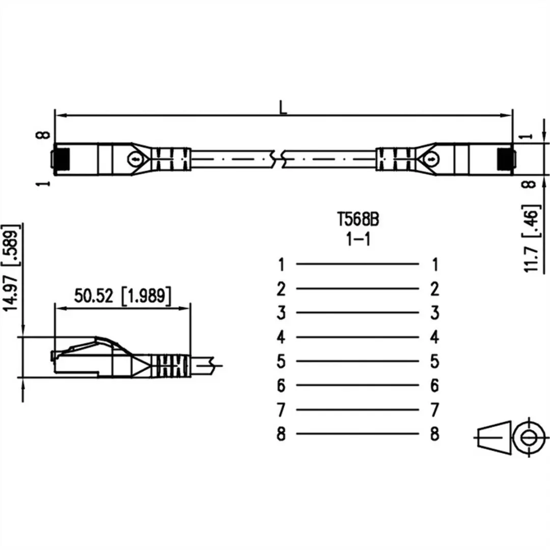 METZ CONNECT BTR NETCOM Cat6A Netwerkkabel 3m - Grijs