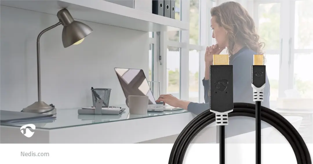 Nedis Mini DisplayPort naar HDMI Kabel 48Gbps 2m - Antraciet
