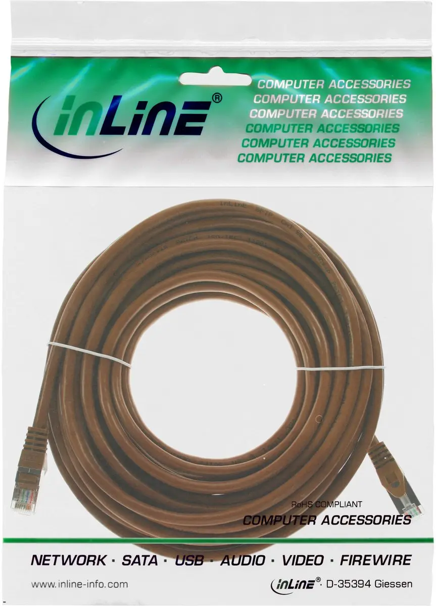 InLine Patchkabel SF/UTP Cat.5e 7,5m - Bruin