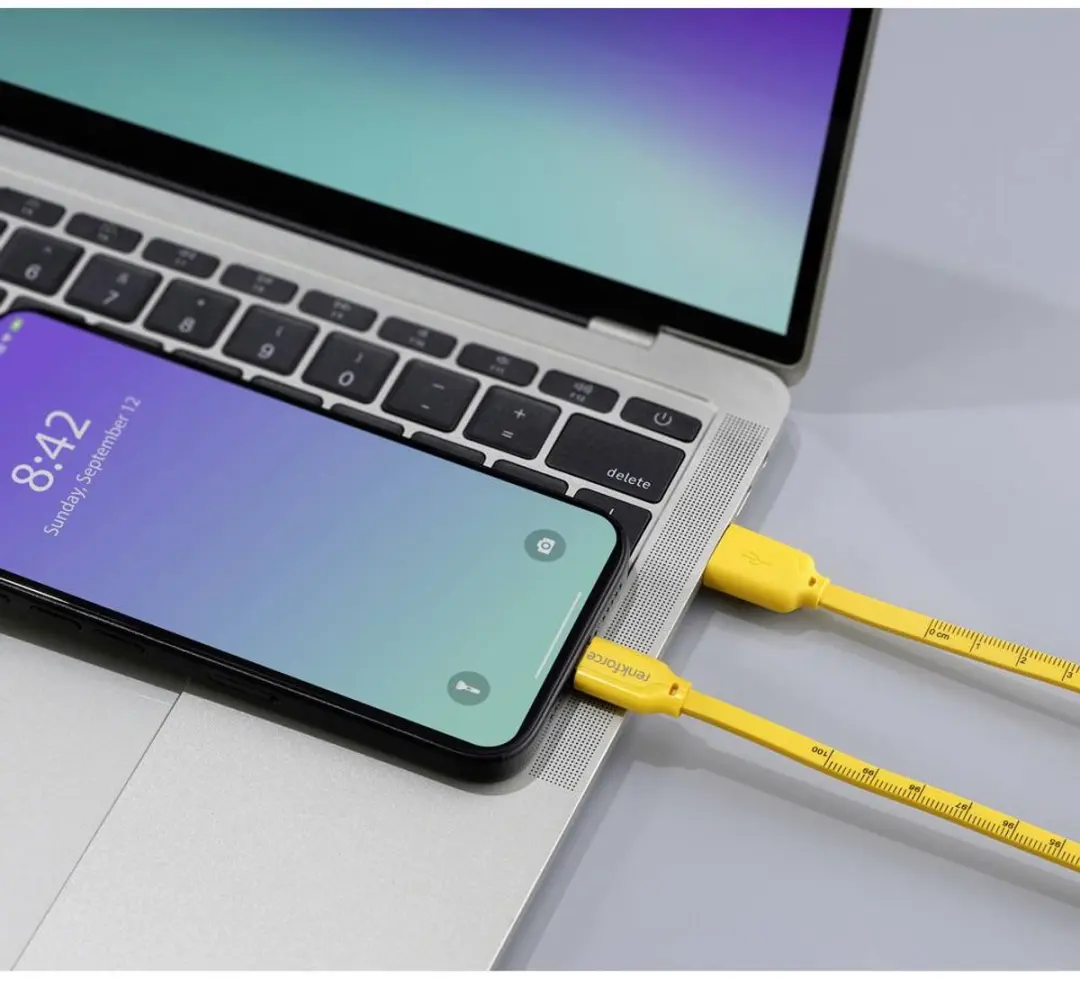 Renkforce RF-6721076 USB-kabel USB-C naar USB-A 1m - Geel