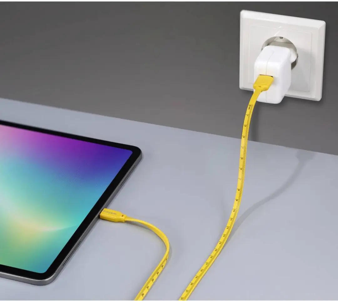 Renkforce RF-6721076 USB-kabel USB-C naar USB-A 1m - Geel