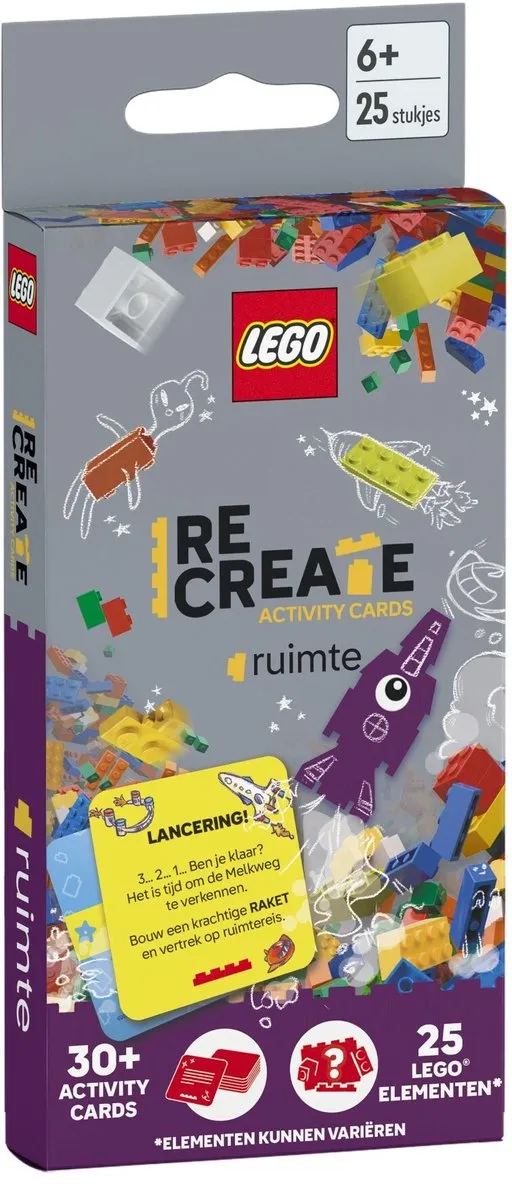 LEGO ReCreate Activity Cards Ruimte - 30 Kaarten + 25 Elementen
