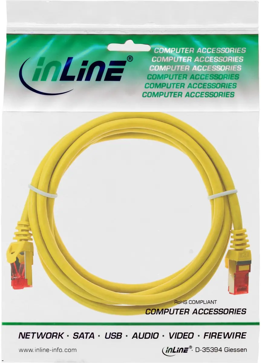 InLine Patchkabel S/FTP Cat.6 3m - Geel