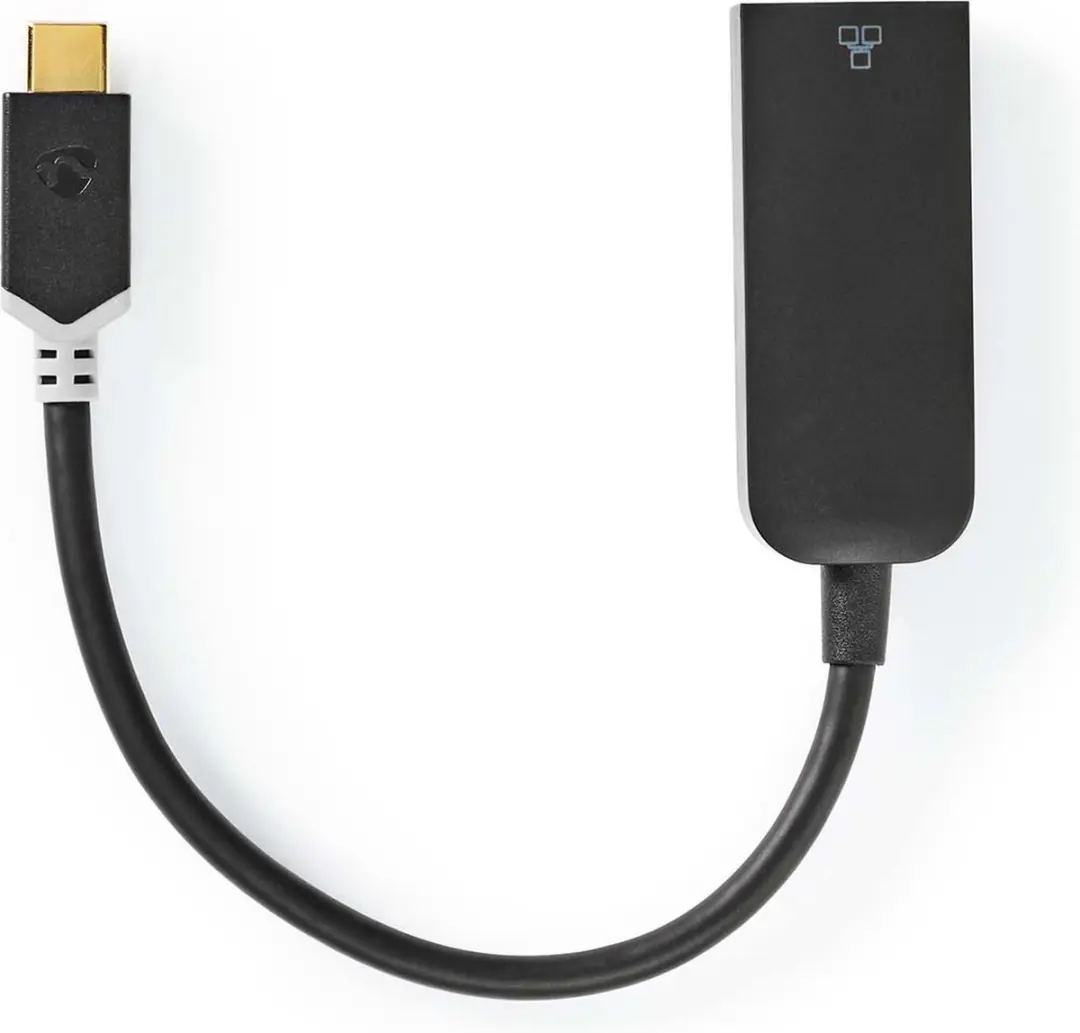 Nedis USB-C naar RJ45 Netwerkadapter 1000 Mbps - 0,2m - Antraciet