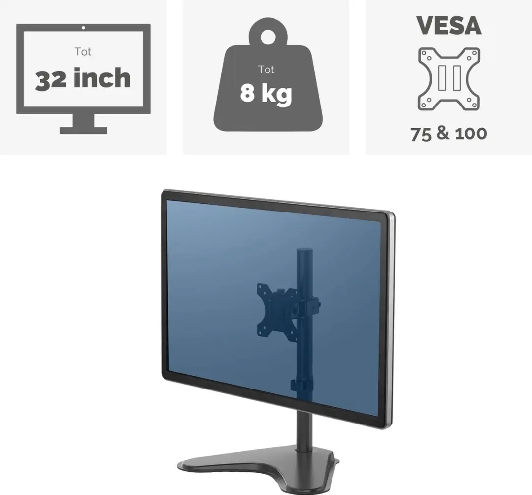 Fellowes Seasa Professional 8049601 Monitorarm - 32" - Zwart