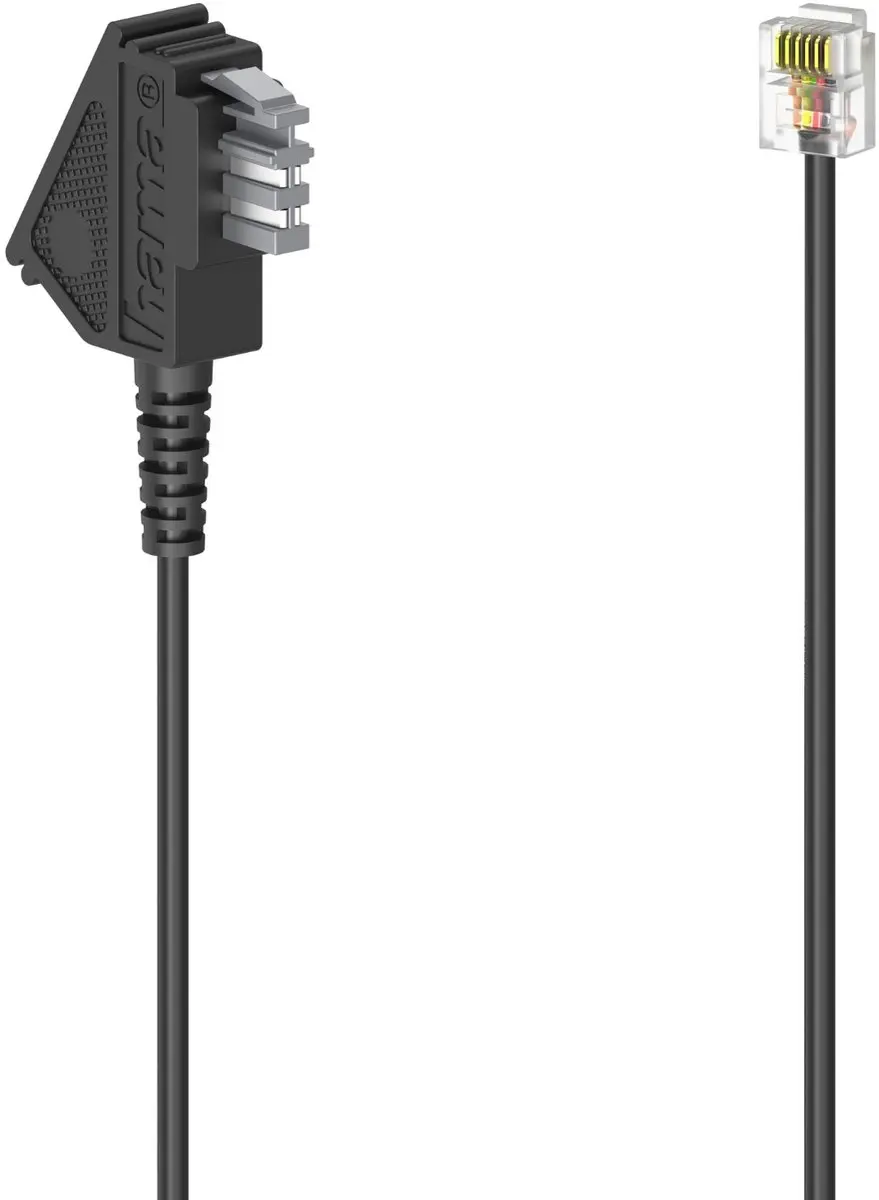 Hama Telefoon Aansluitkabel TAE-N naar RJ11 6m - Zwart