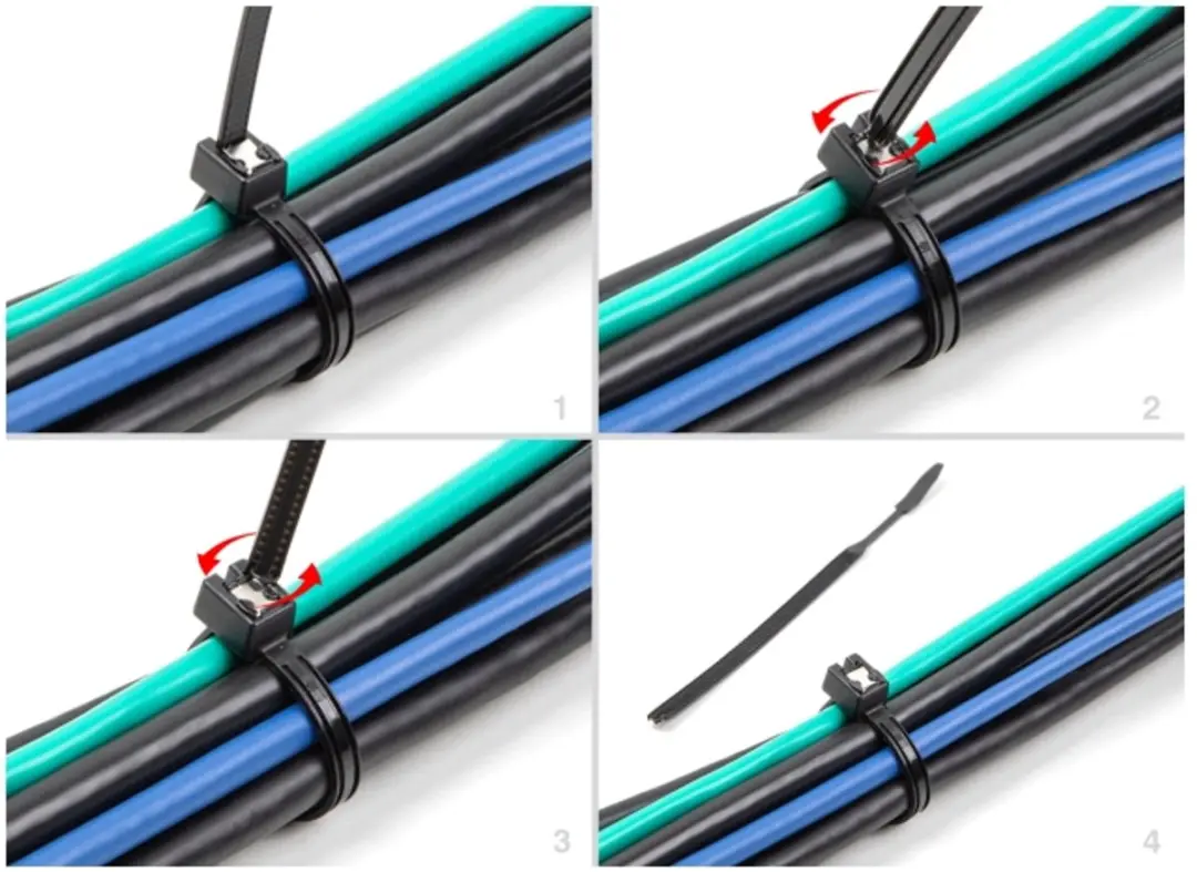 Delock Kabelbinders 280x4.8mm - 50 Stuks - Zwart