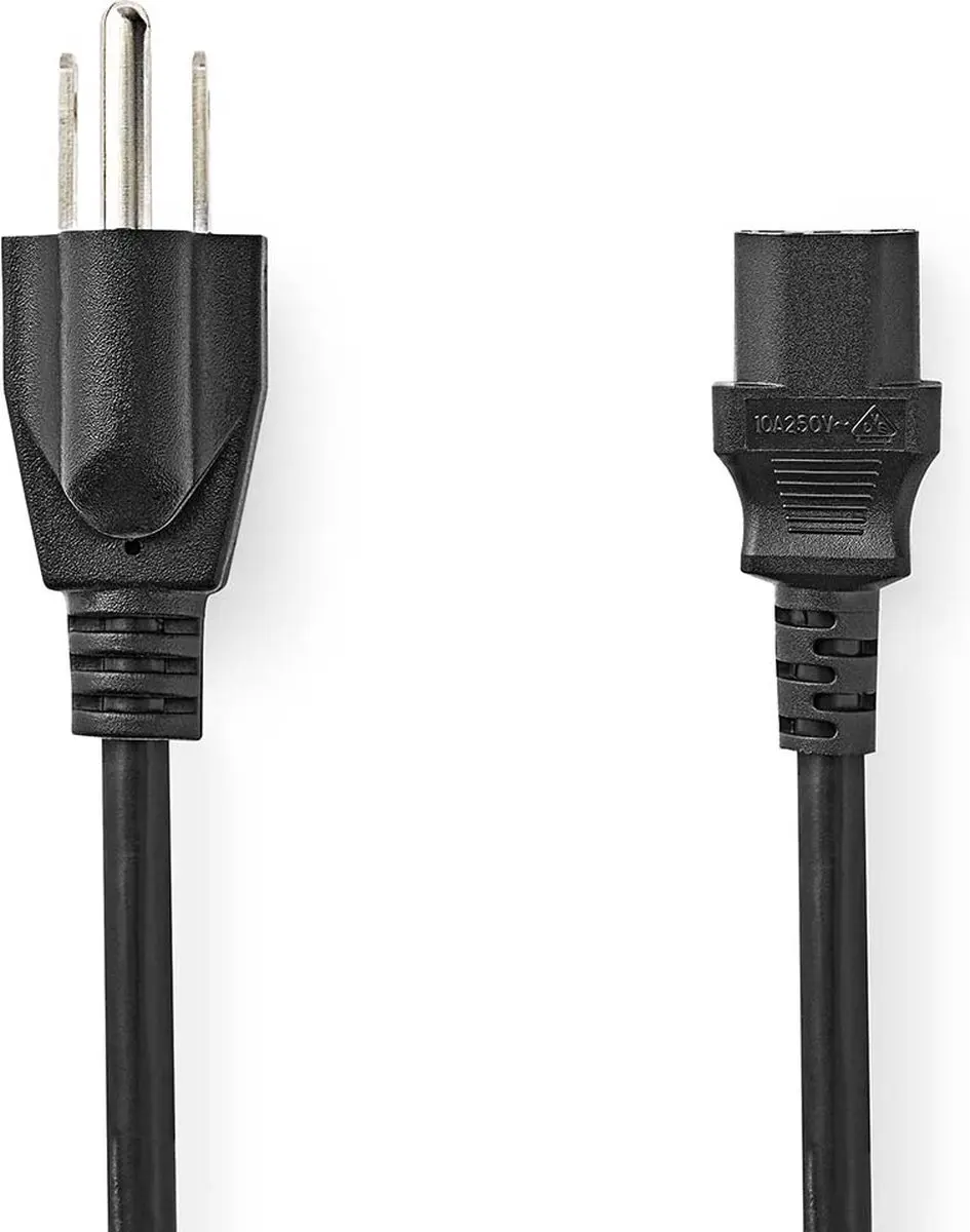 Nedis Stroomkabel CEGL11500BK20 USA Male - 2.00m - Zwart