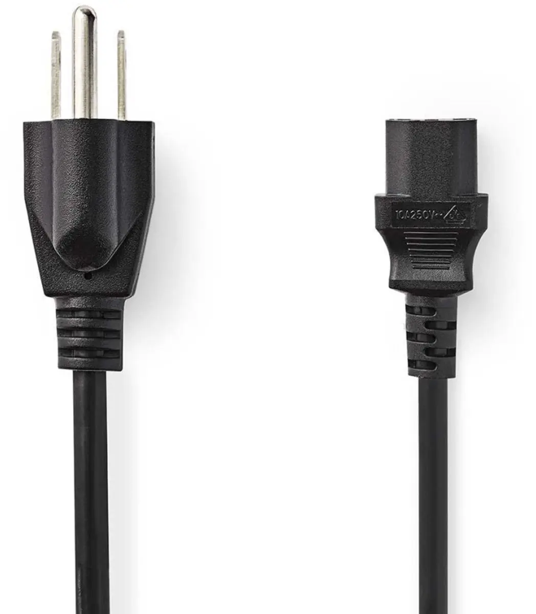 Nedis Stroomkabel CEGL11500BK20 USA Male - 2.00m - Zwart