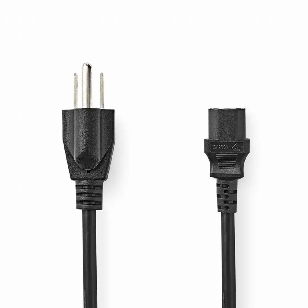 Nedis Stroomkabel CEGL11500BK20 USA Male - 2.00m - Zwart - afbeelding 6 van 6