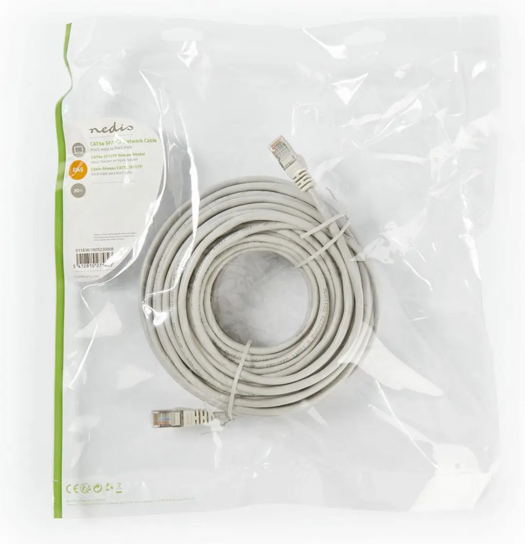 Nedis CAT5e Netwerkkabel CCGP85121GY200 - 20m - Grijs