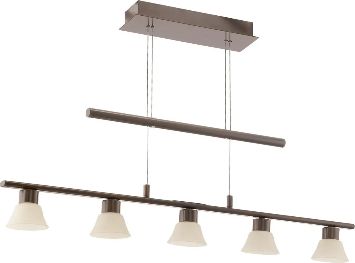 Eglo Tufara Hanglamp 5 Lichts - Donkerbruin/Beige/Wit - afbeelding 2 van 3