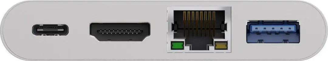 Goobay USB-C naar HDMI/USB-A/USB-C PD/RJ45 Adapter 4K30 - Wit