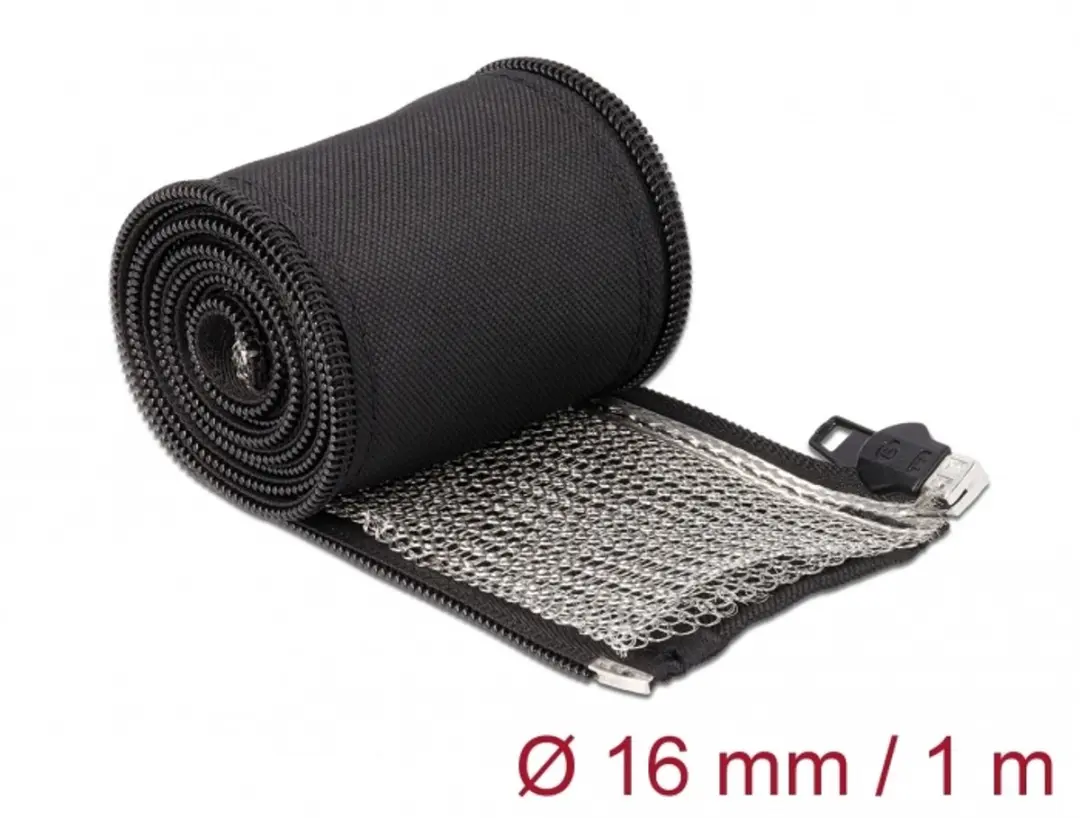 Delock EMI Afscherming Gevlochten Slang 1m x 16mm