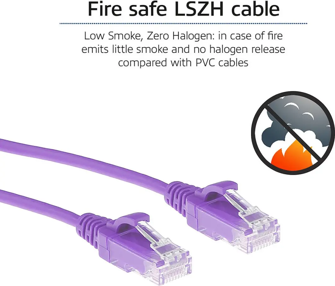 ACT Paarse LSZH CAT6 Patchkabel 2m - DC9302