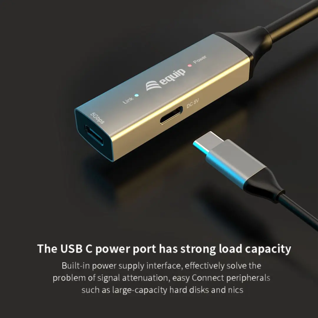 Equip 133357 USB 3.2 Gen 1 Kabel 10m USB-C - Zwart