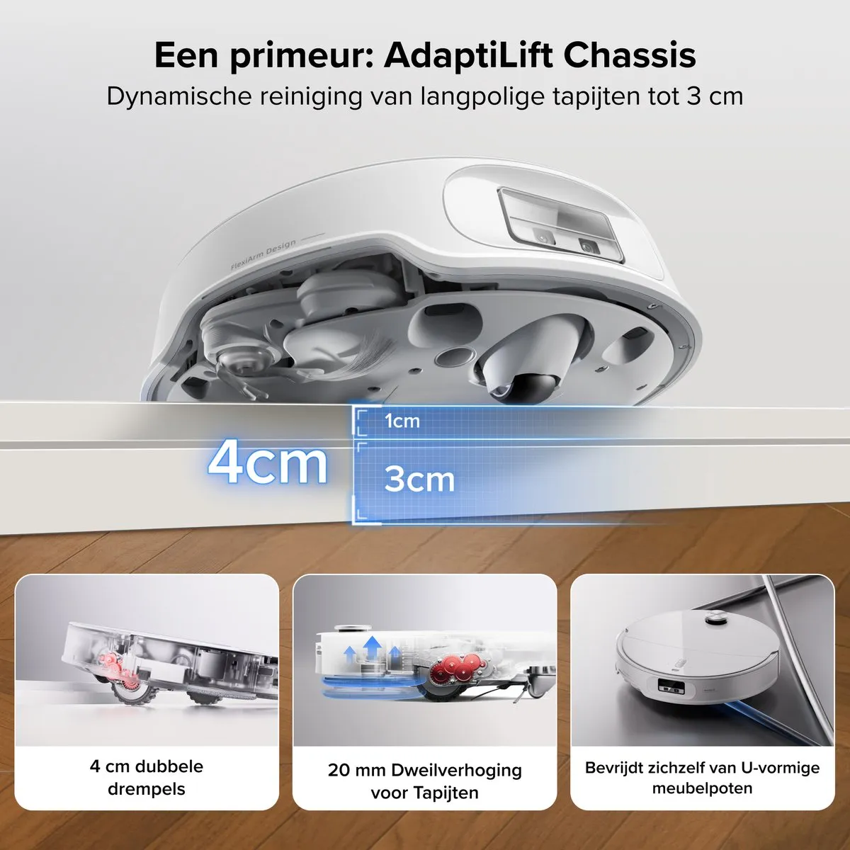 Roborock Qrevo Curv 2 Pro Robotstofzuiger - 25.000 Pa Wit - afbeelding 6 van 6