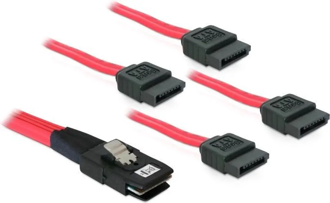 Delock Mini SAS naar 4x SATA Kabel