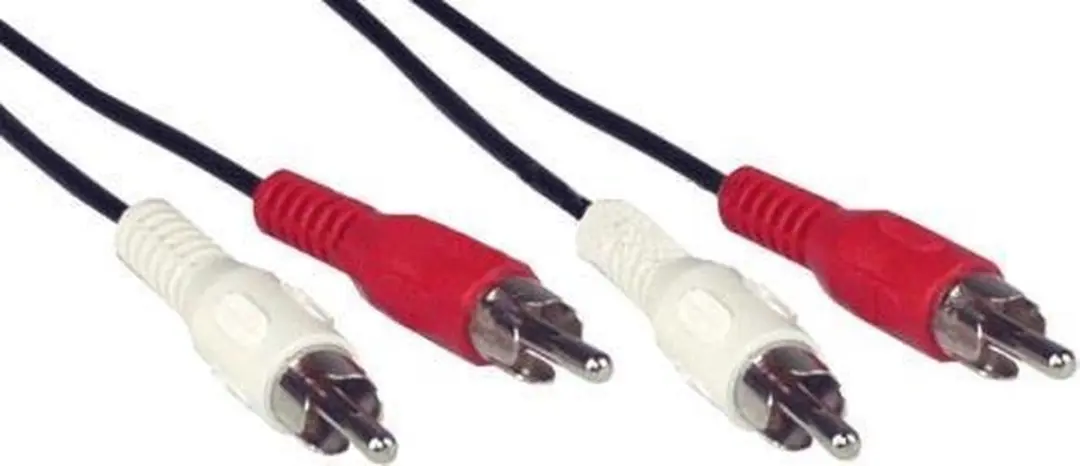 InLine Cinch Kabel 2x M/M 5m - Zwart
