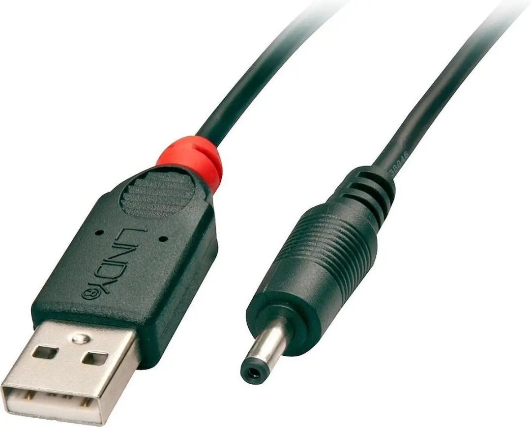Lindy USB A naar DC-Hohlstecker Adapterkabel 3,5/1,35mm