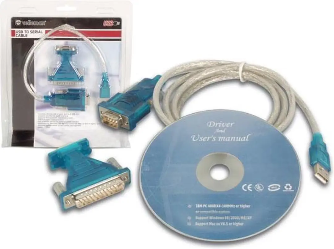 Velleman PCUSB6 USB-naar-seriële kabel - Wit