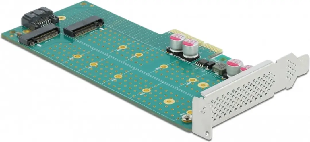 Delock PCIe x4 Kaart M.2 Key B+M - Zwart