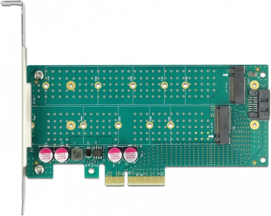 Delock PCIe x4 Kaart M.2 Key B+M - Zwart - afbeelding 6 van 6