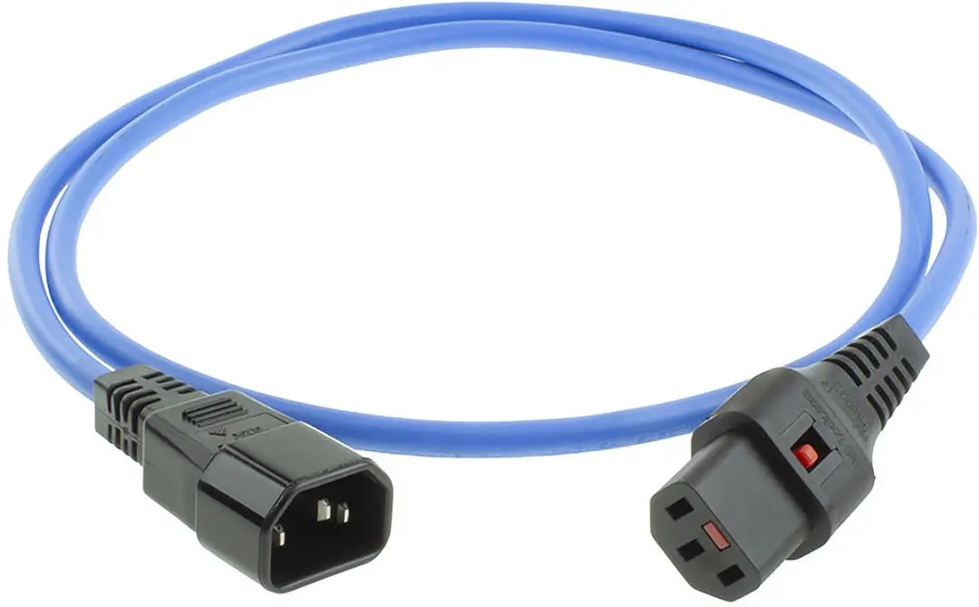 ACT PC1086 AK5198 Netsnoer C13-IEC Lock 1m - Blauw