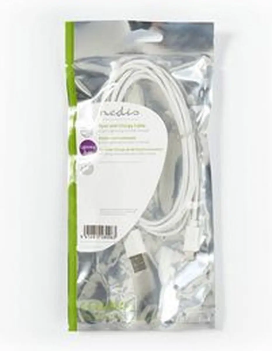 Nedis Lightning Kabel USB-A 2.0 2m - Wit - afbeelding 6 van 6