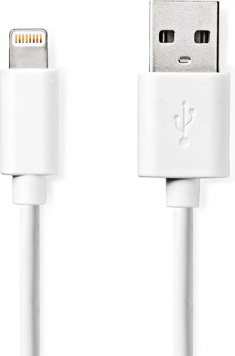 Nedis Lightning Kabel USB-A 2.0 2m - Wit