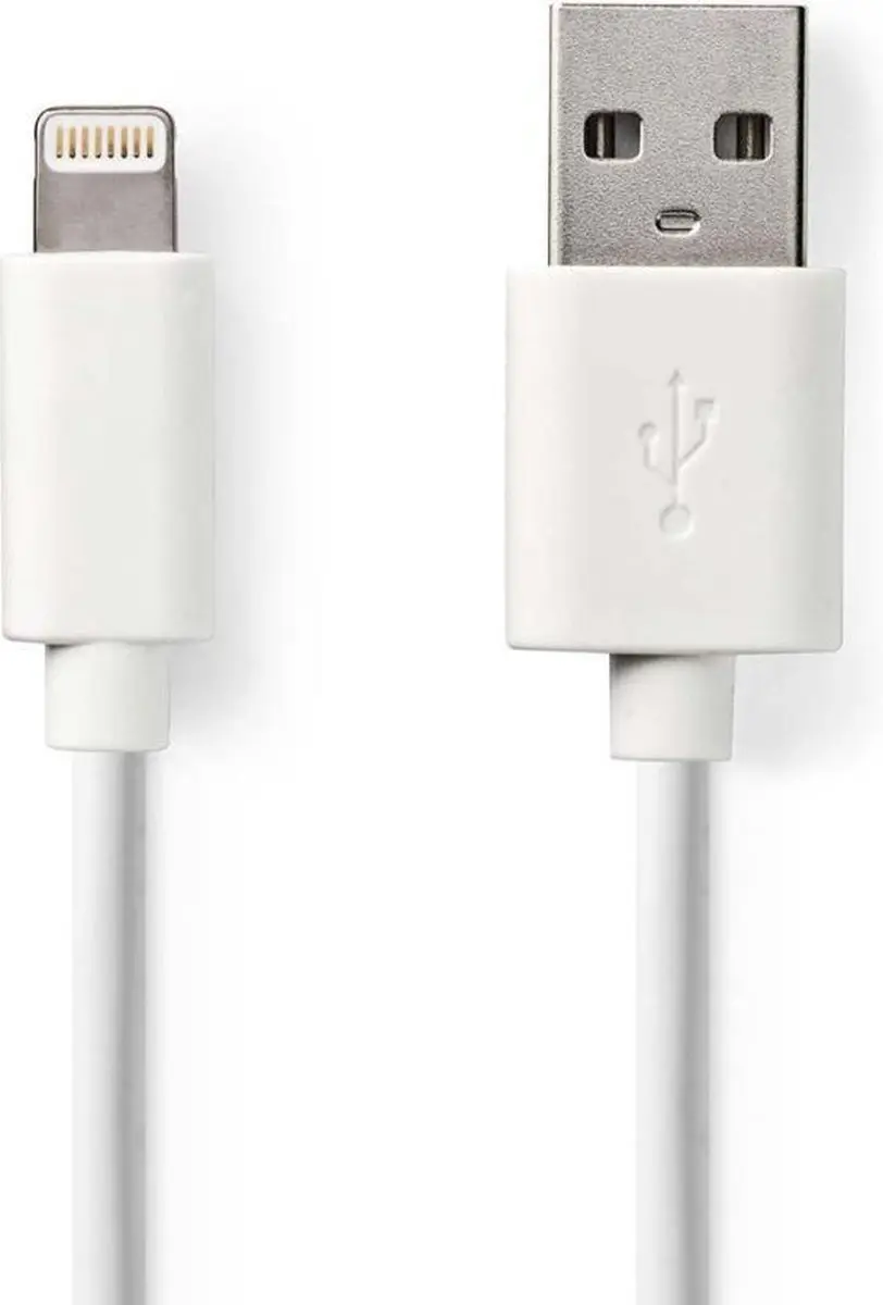 Nedis Lightning Kabel USB-A 2.0 2m - Wit