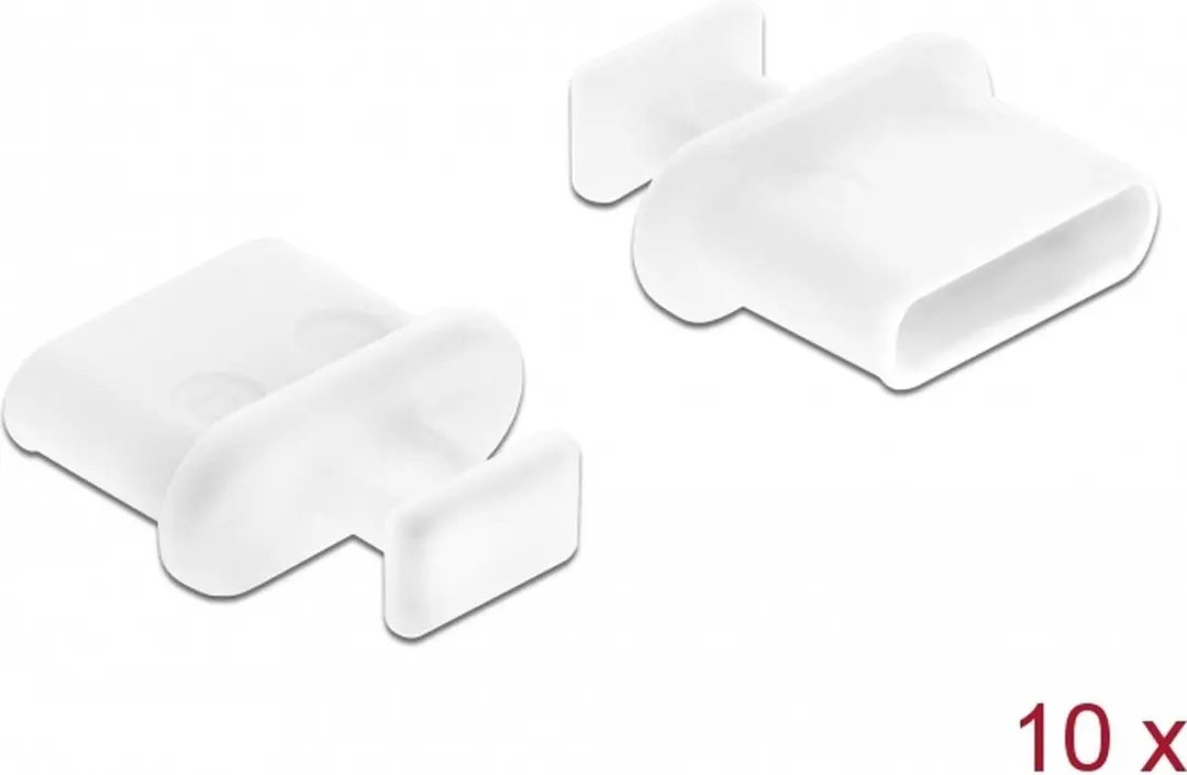 Delock USB-C Afsluitcover Poortbeschermer - 10 Stuks Wit