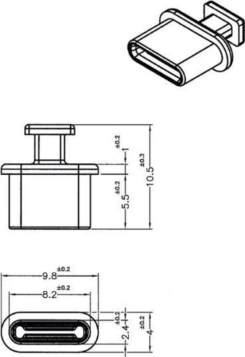 Delock USB-C Afsluitcover Poortbeschermer - 10 Stuks Wit