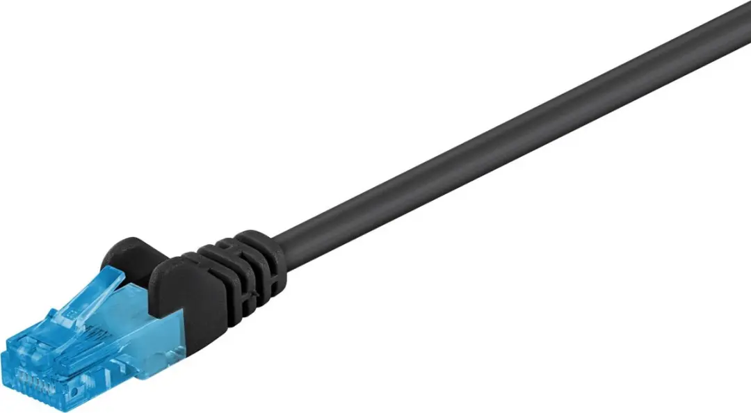 Goobay U/UTP CAT6a Netwerkkabel 10Gbps - 0,25m - Zwart