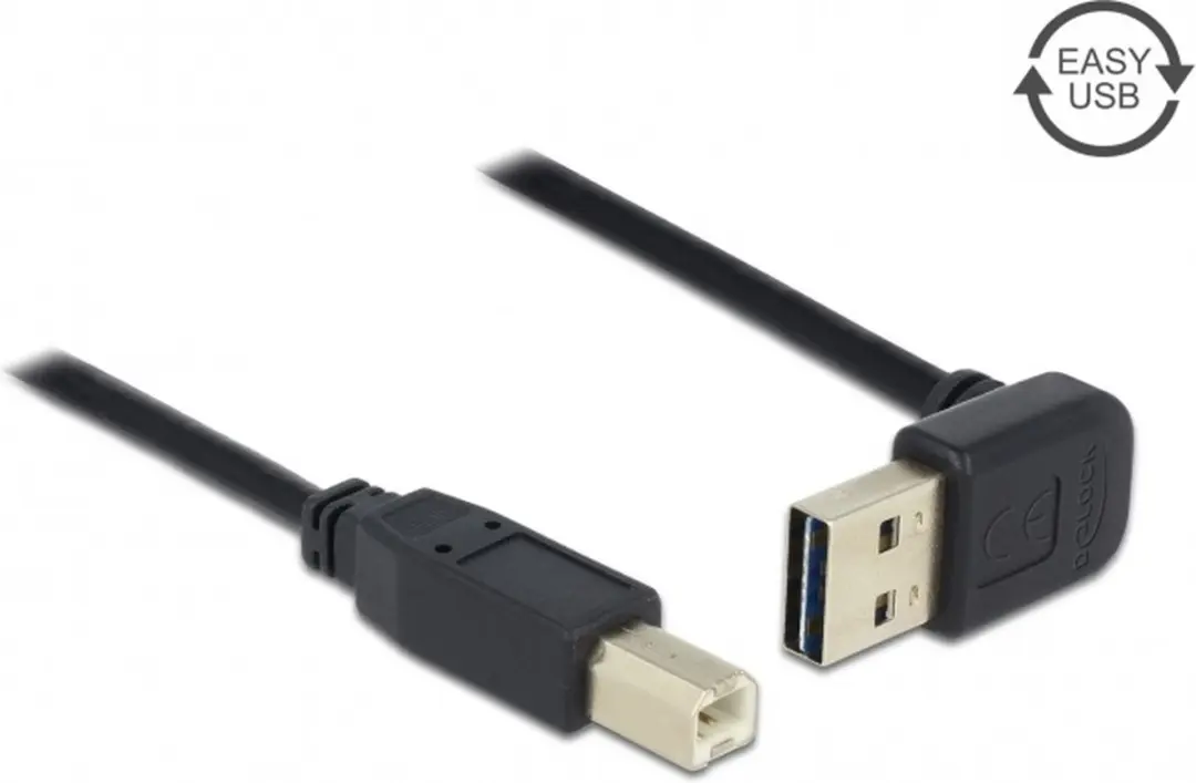 Delock USB-A naar USB-B Haaks Kabel 2.0