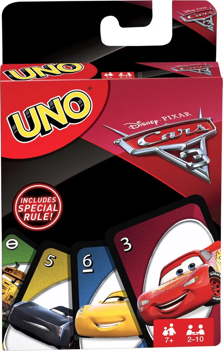Mattel UNO Cars 3 FDJ15 Kaartspel - 2-10 Spelers