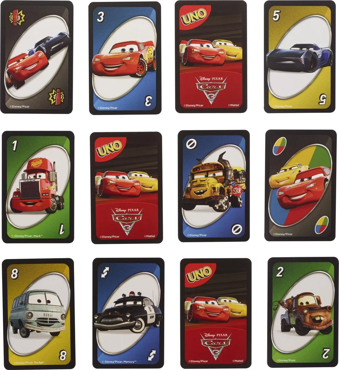 Mattel UNO Cars 3 FDJ15 Kaartspel - 2-10 Spelers