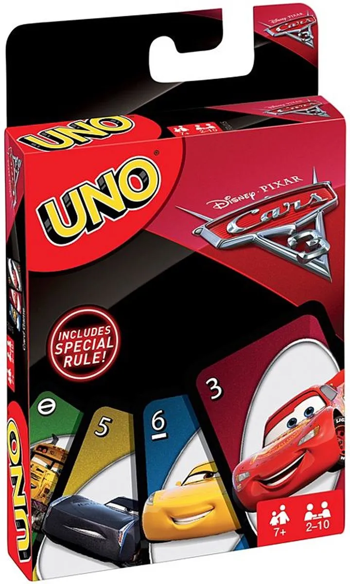 Mattel UNO Cars 3 FDJ15 Kaartspel - 2-10 Spelers