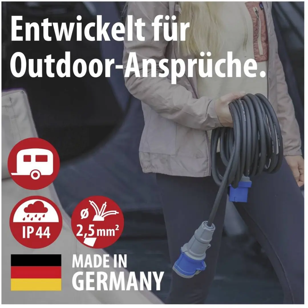 Brennenstuhl 1168650625 Camping-CEE-verlengkabel 25m 3G 2,5mm²