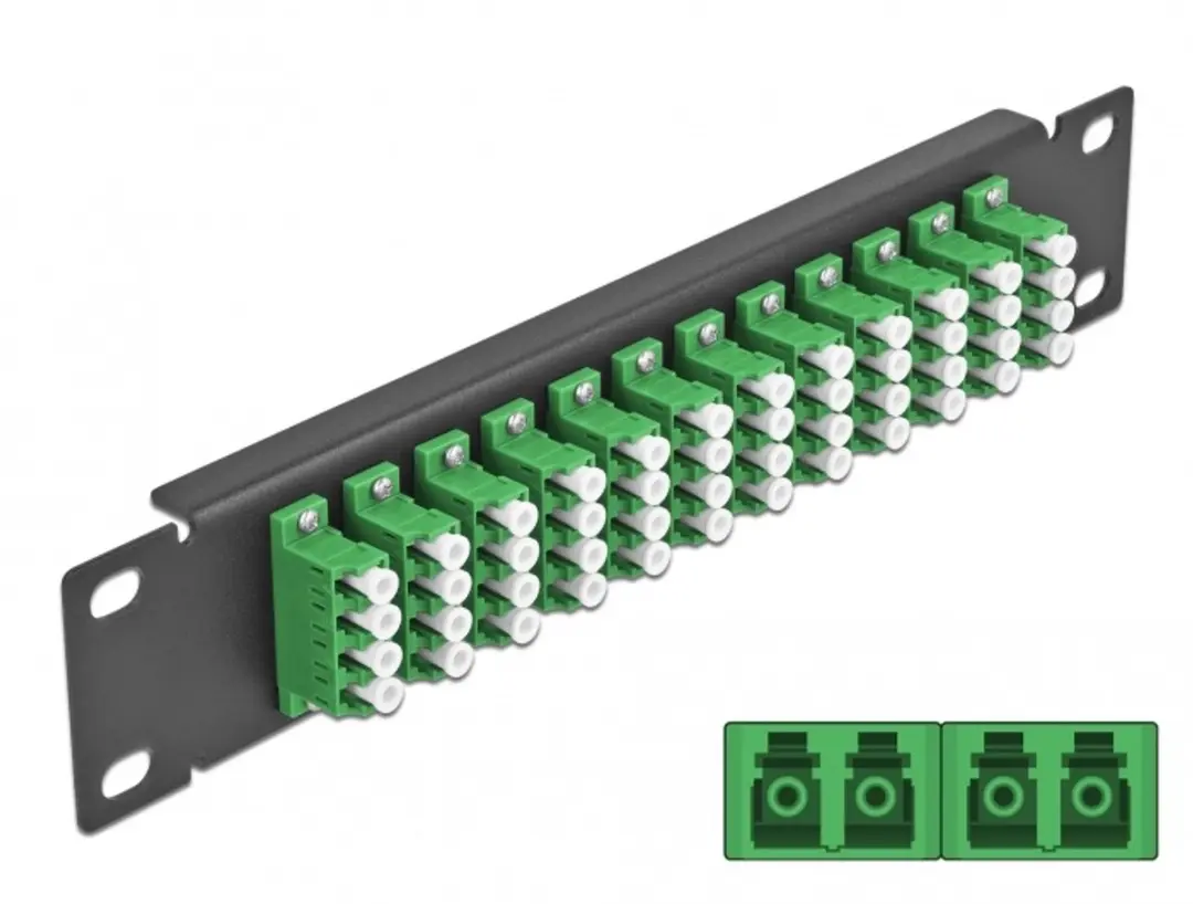 Delock 10" Fiber Optic Patch Panel 12 Port LC Quad