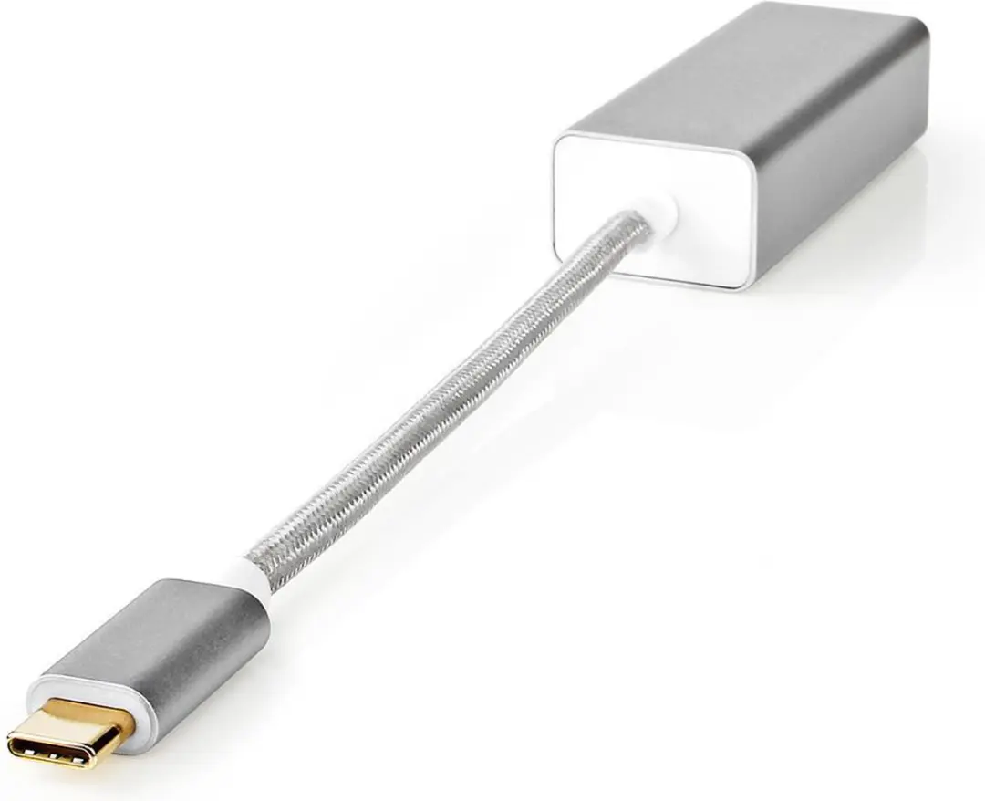 Nedis USB-C naar RJ45 Netwerkadapter 1Gbps - 0,2m - Zilver