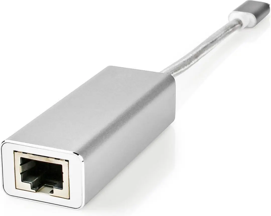 Nedis USB-C naar RJ45 Netwerkadapter 1Gbps - 0,2m - Zilver