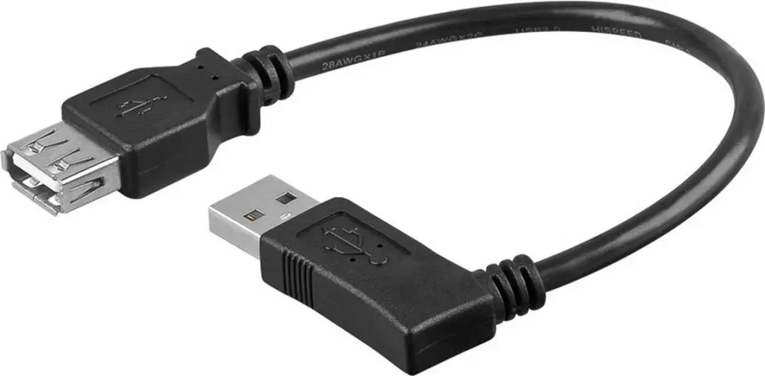 Goobay USB2.0 Haakse Adapter 2A - 0,15m - 10 Stuks