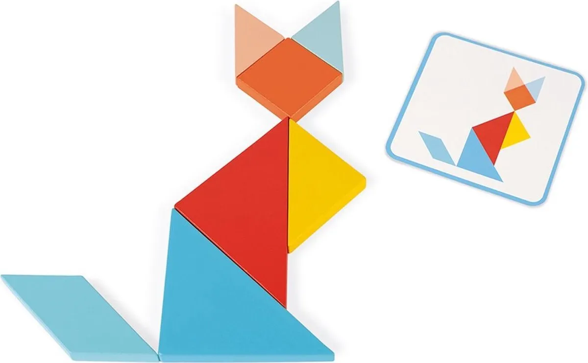 Janod Essentiel Tangram 5070 - Educatief Speelgoed Multikleur