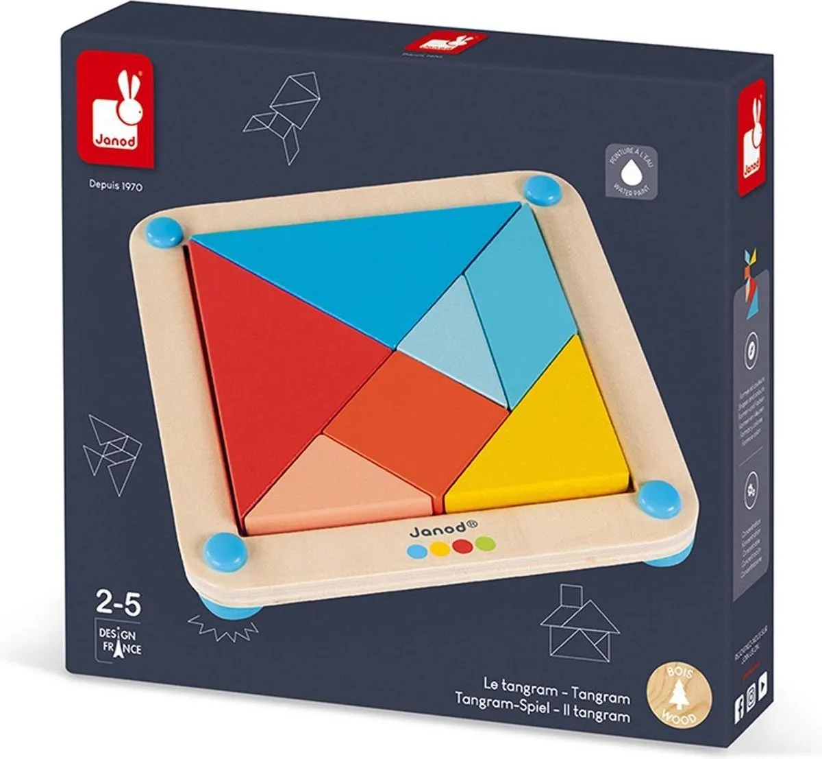 Janod Essentiel Tangram 5070 - Educatief Speelgoed Multikleur