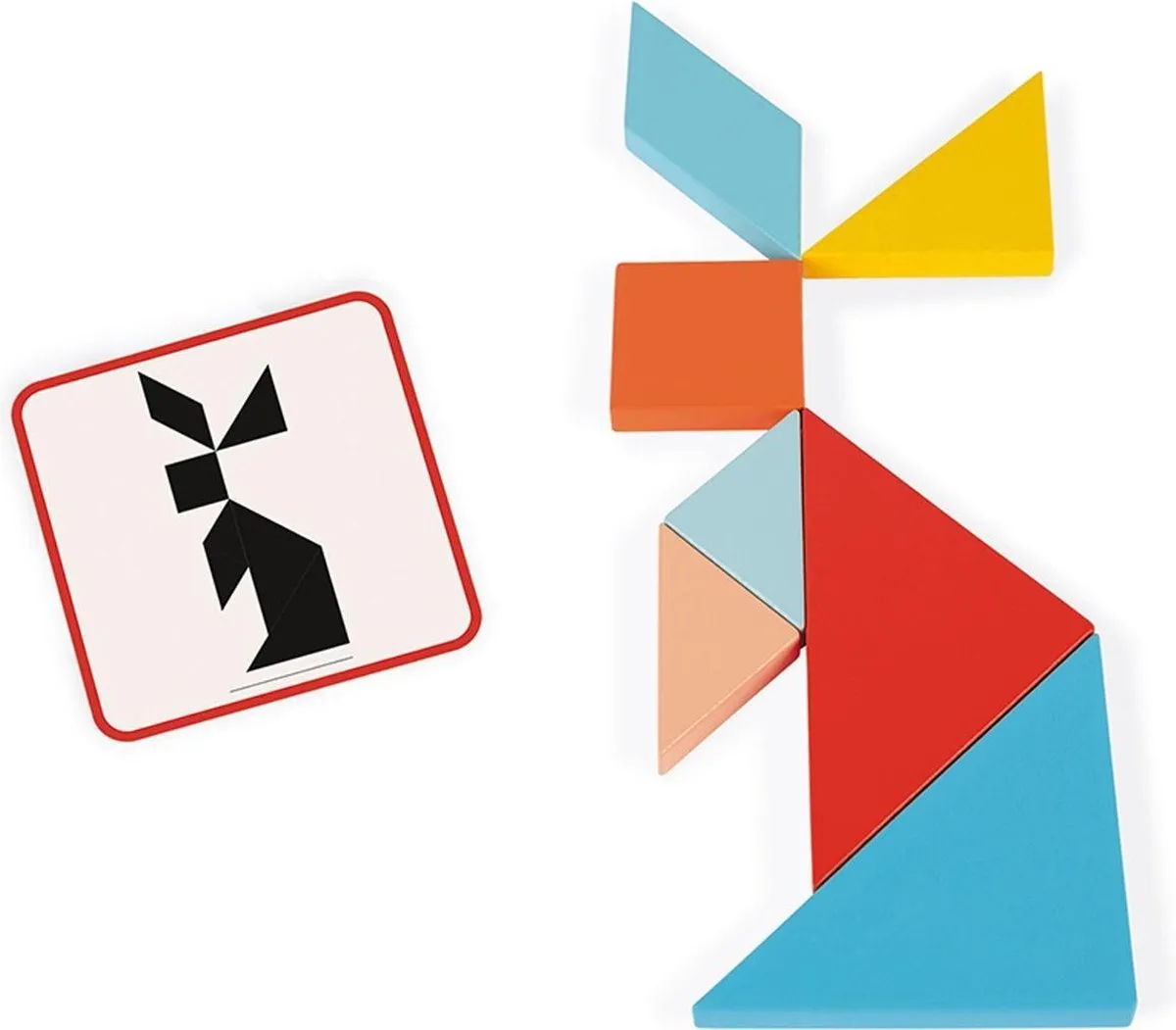 Janod Essentiel Tangram 5070 - Educatief Speelgoed Multikleur - afbeelding 6 van 6