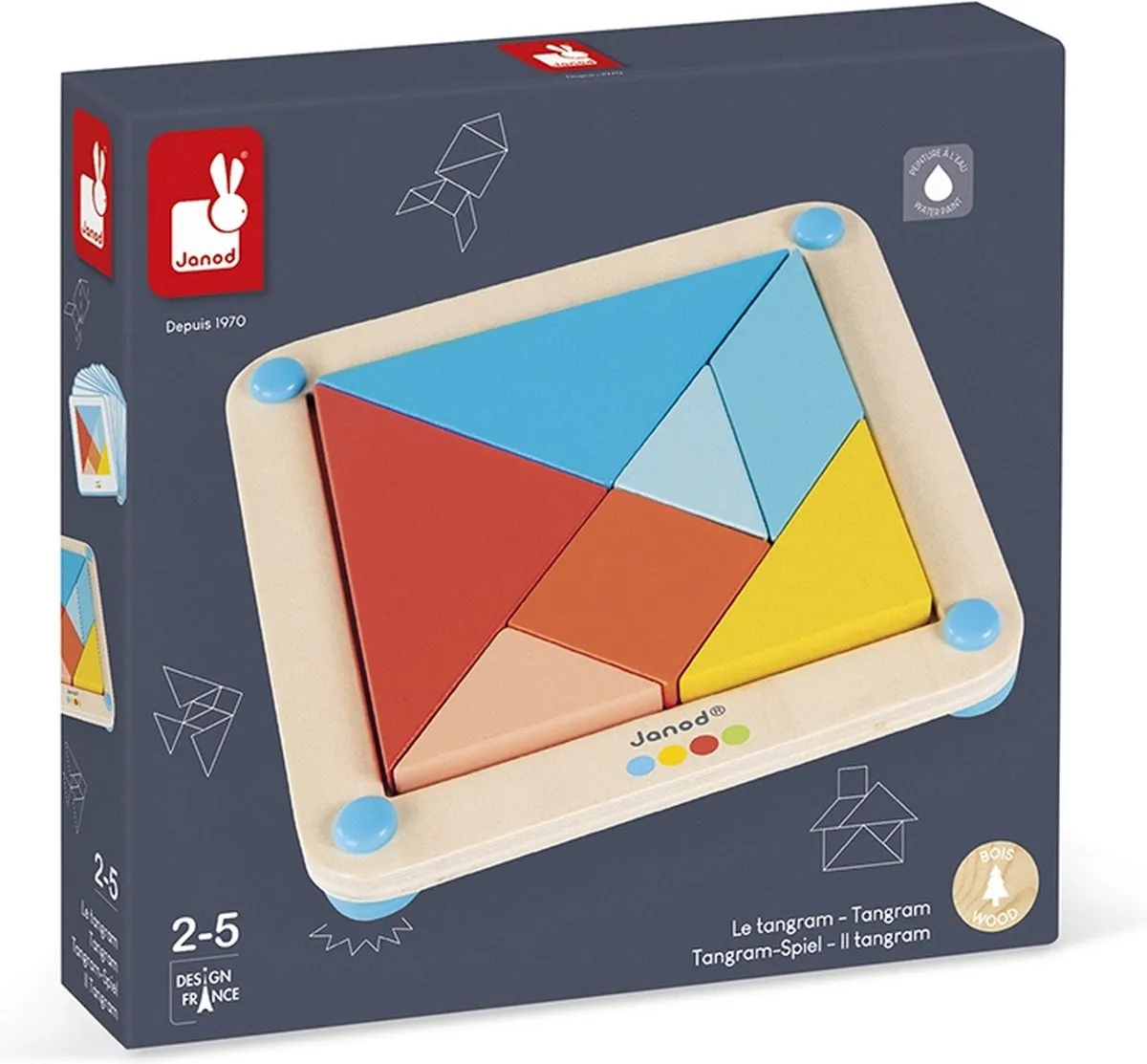 Janod Essentiel Tangram 5070 - Educatief Speelgoed Multikleur