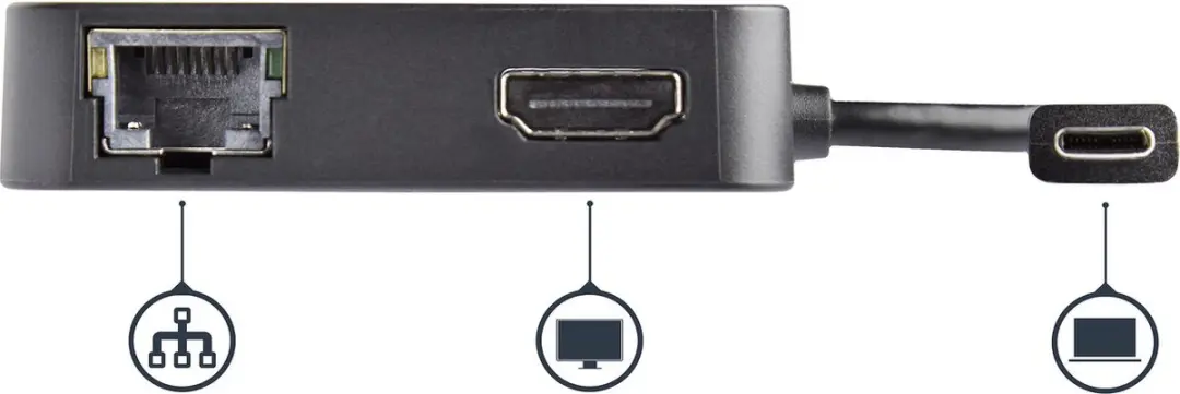 Startech DKT30CHD USB Hub - Zwart