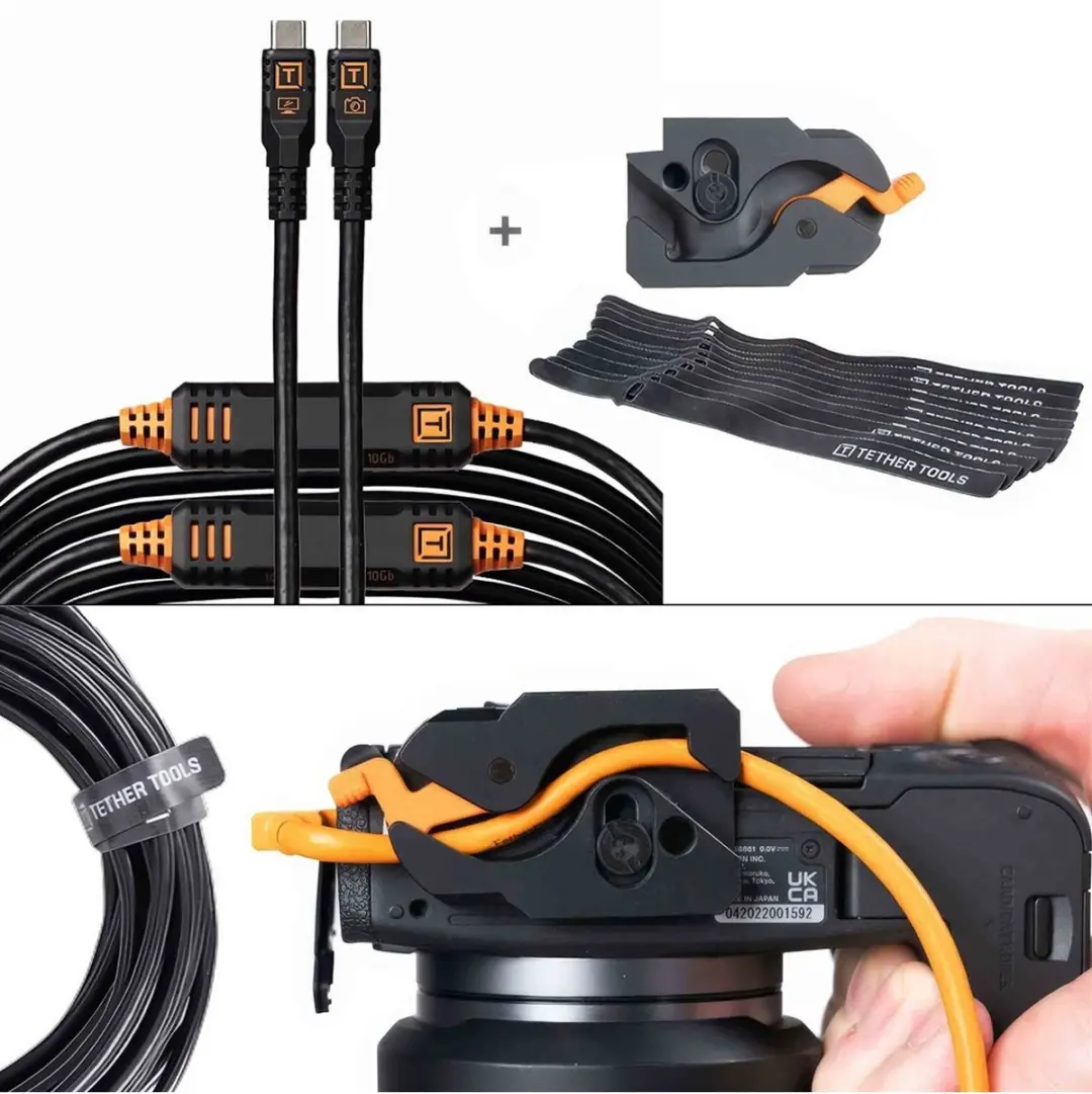 Tether Tools Leverlock USB-C Kit 10G 9.2m - Zwart