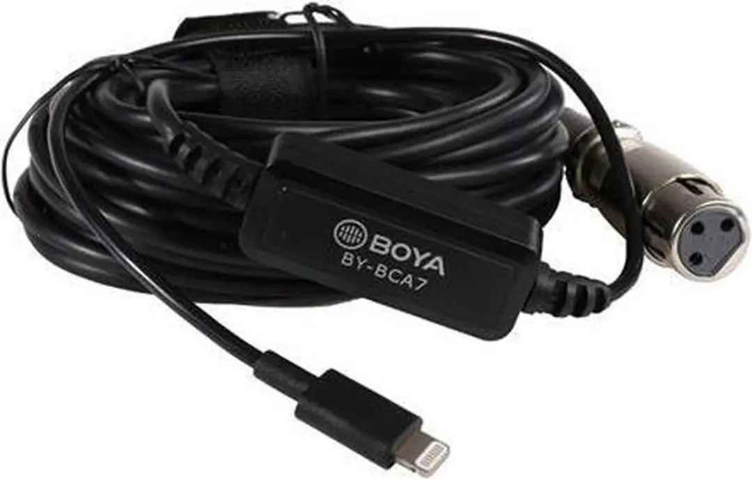 Boya BY-BCA7 XLR naar Lightning Adapter - Zwart